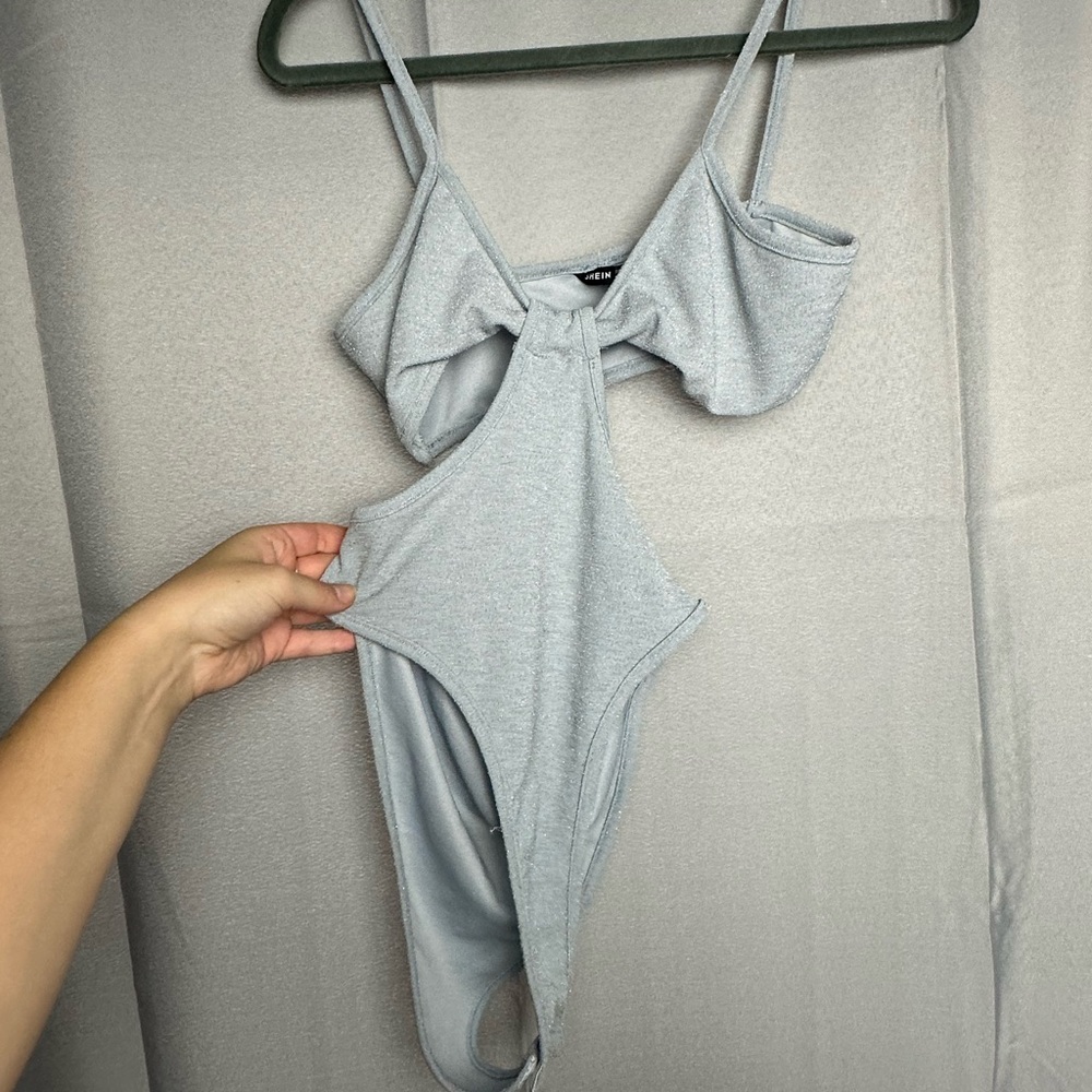 Silver bodysuit
